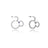 Couture Kingdom - Disney D100 - Mickey Mouse Crystal Hoop Earrings White Gold