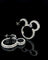 Couture Kingdom - Disney D100 - Mickey Mouse Crystal Hoop Earrings White Gold
