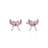 Disney Couture Kingdom - Lilo & Stitch - Crystal Angel Stud Earrings Silver