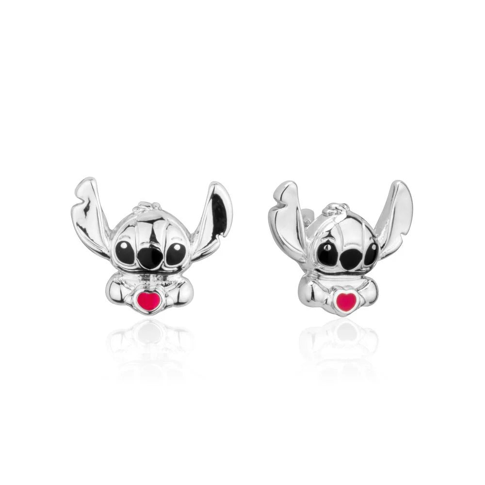 Couture Kingdom - Disney - Lilo & Stitch Heart Stud Earrings Silver