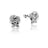 Couture Kingdom - Disney - Beauty and the Beast Enchanted Rose Crystal Stud Earrings White Gold