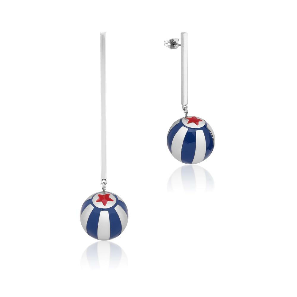 Couture Kingdom - Disney - Dumbo Circus Ball Drop Earrings White Gold