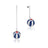 Couture Kingdom - Disney - Dumbo Circus Ball Drop Earrings White Gold
