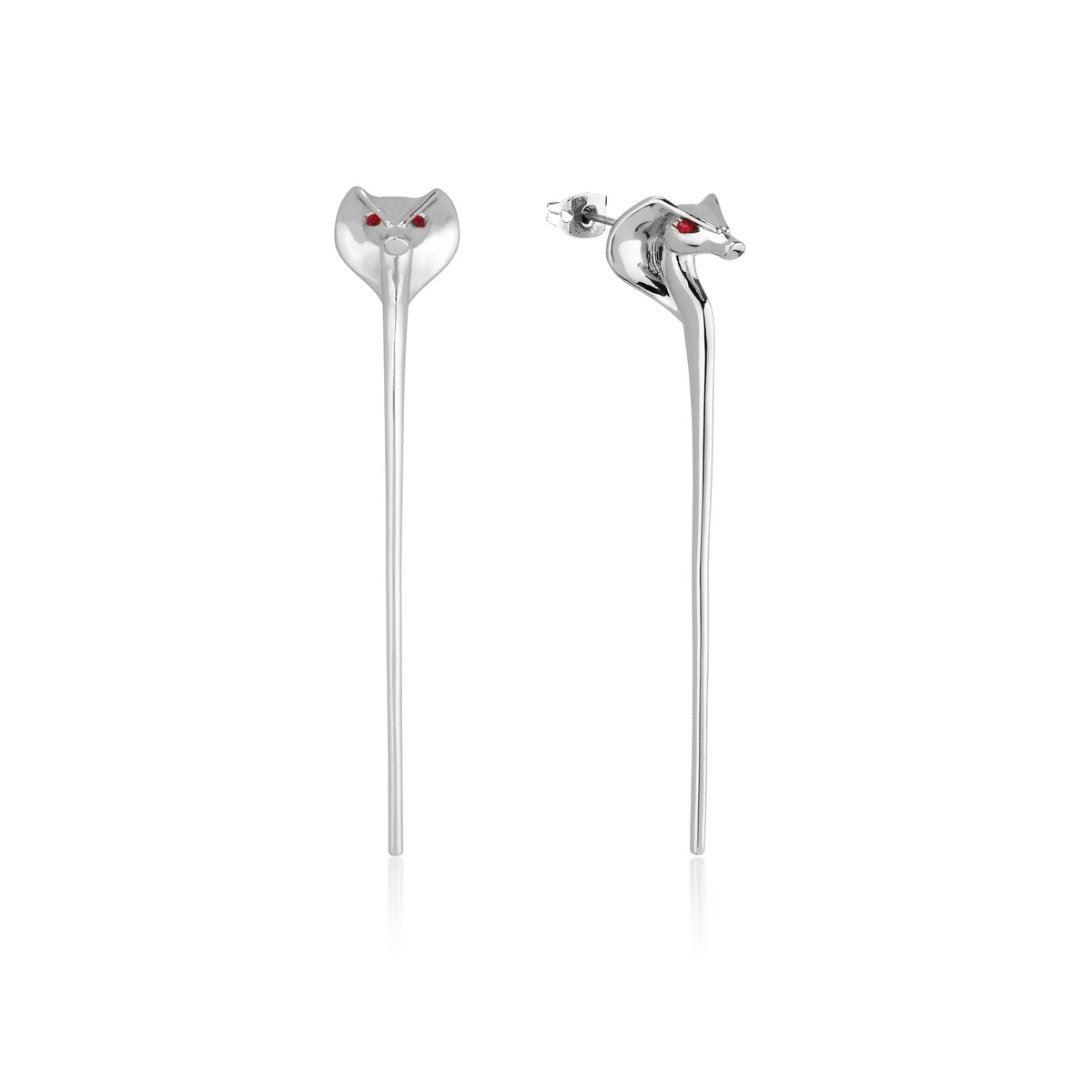 Couture Kingdom - Disney - Aladdin Jafar Snake Staff Earrings White Gold