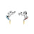 Disney Couture Kingdom - 101 Dalmatians - Pongo & Perdita Stud Earrings White Gold