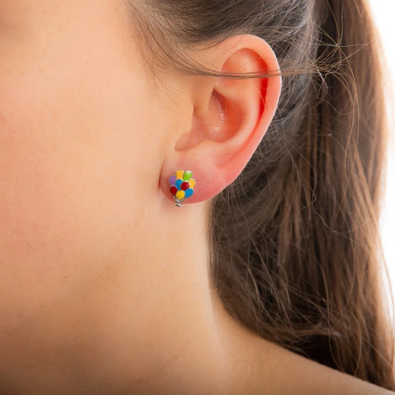 Couture Kingdom - Disney - Up Mix-Match House Stud Earrings White Gold