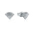 Couture Kingdom - Disney - Mulan Fan Stud Earrings White Gold