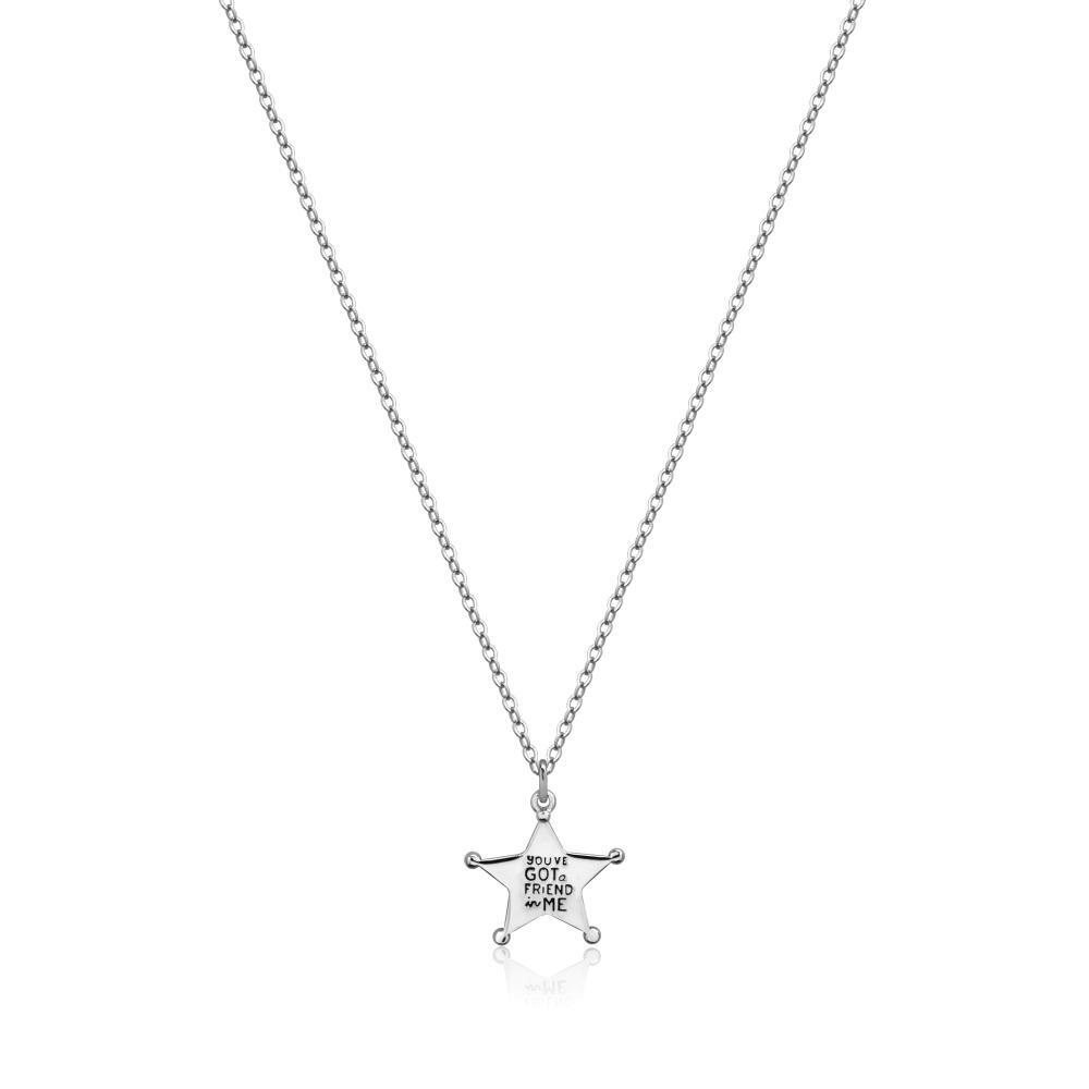 Couture Kingdom - Disney - Toy Story Sheriff Woody Necklace White Gold