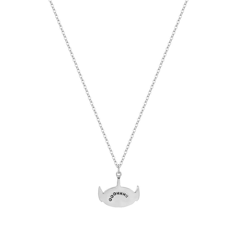 Couture Kingdom - Disney - Toy Story Alien Crystal Necklace White Gold