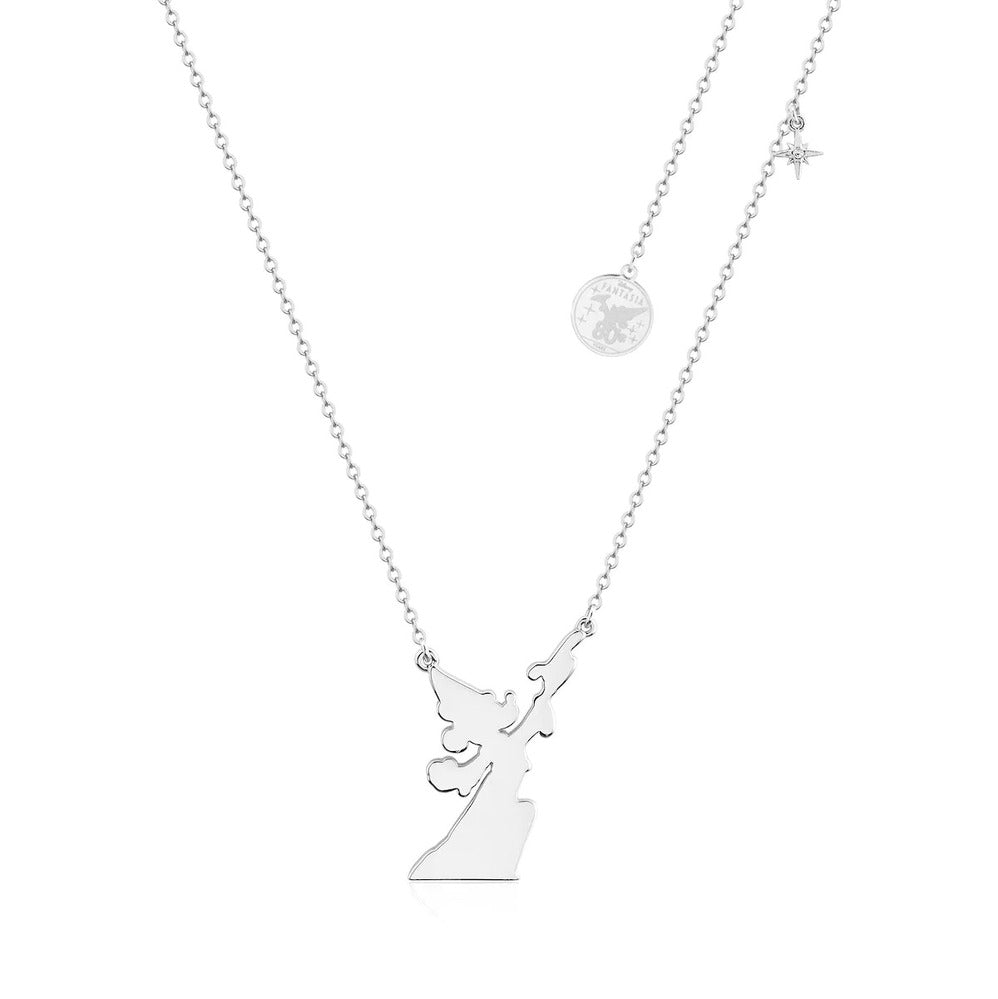 Couture Kingdom - Disney - Fantasia Sorcerer Mickey Necklace White Gold