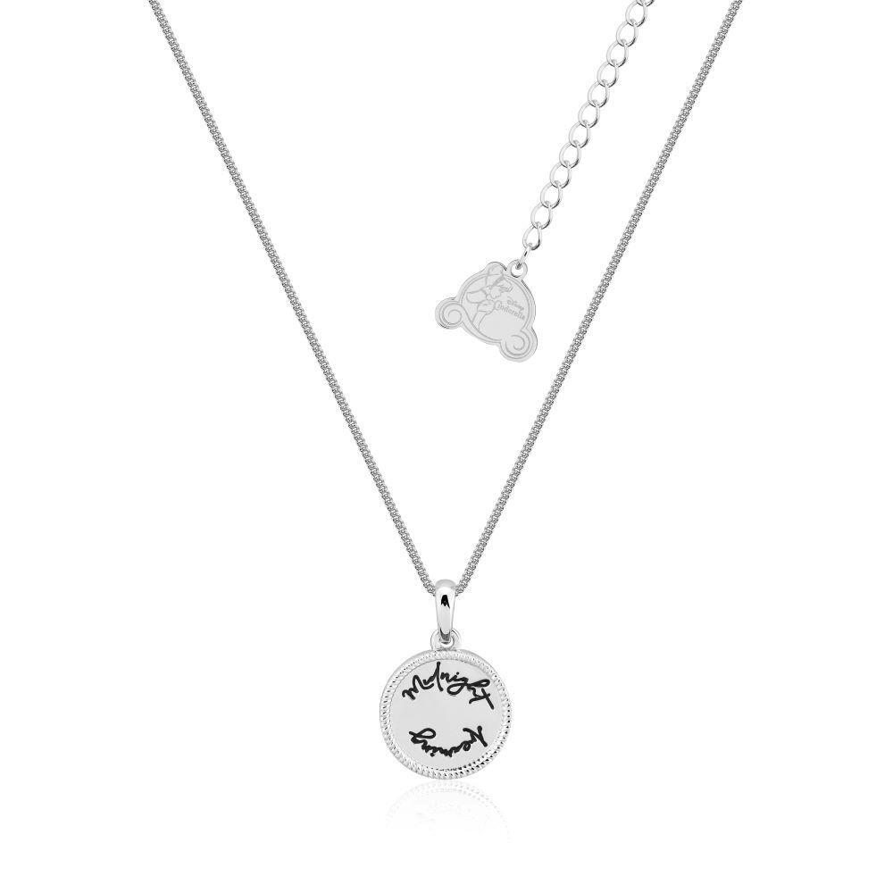 Disney Couture Kingdom - Cinderella - Midnight Dreaming Medallion Necklace White Gold
