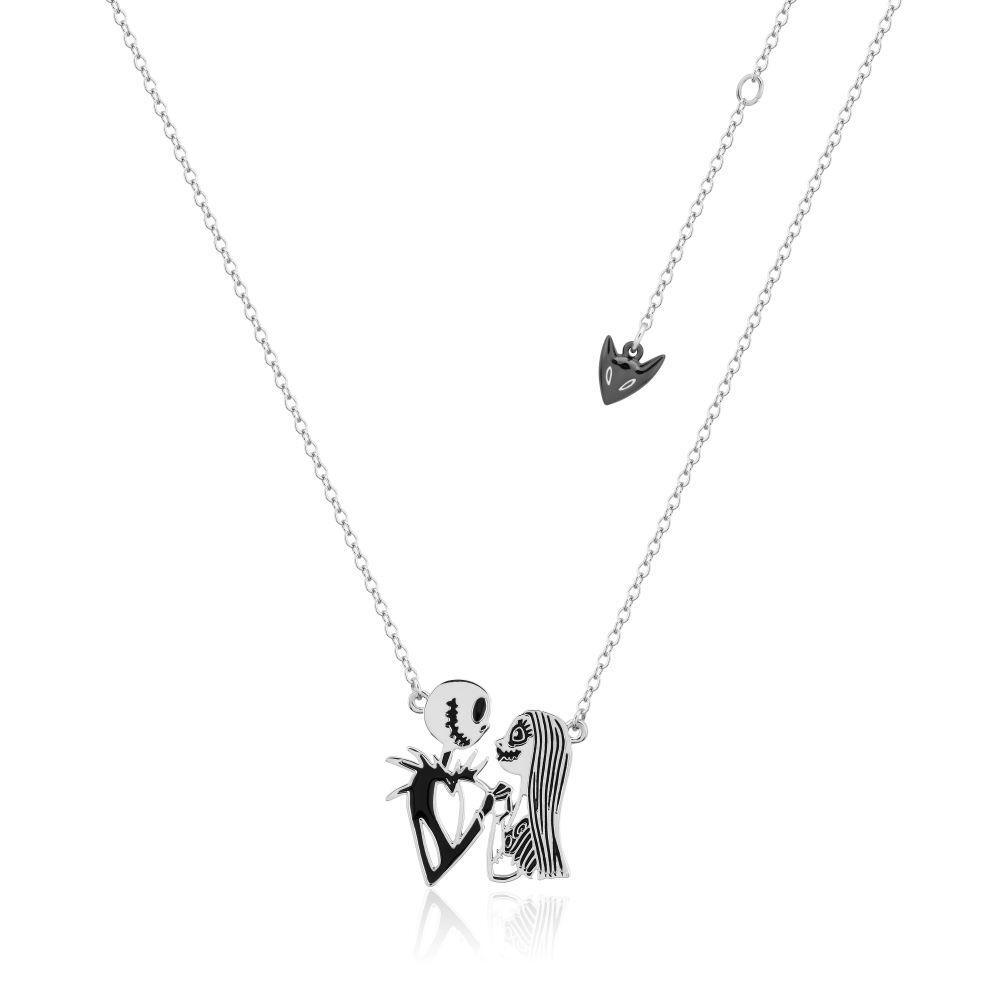 Couture Kingdom - Disney - Nightmare Before Christmas Jack And Sally Necklace White Gold