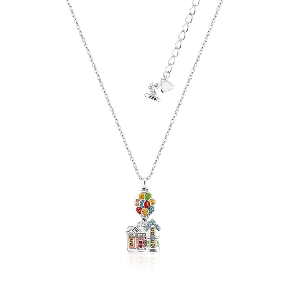 Disney Couture Kingdom - Up - Crystal House Necklace White Gold