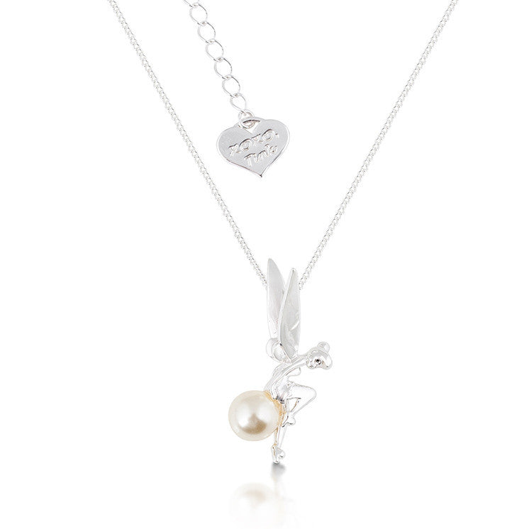 Couture Kingdom - Disney - Tinker Bell Pearl Necklace White Gold