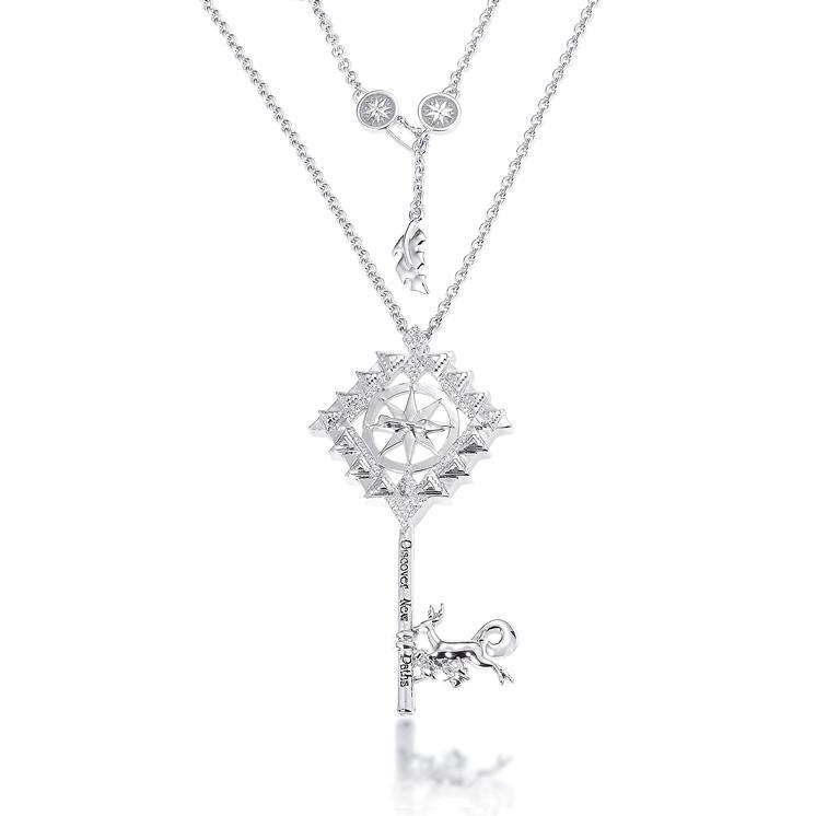 Couture Kingdom - Disney - Pocahontas Key Necklace White Gold