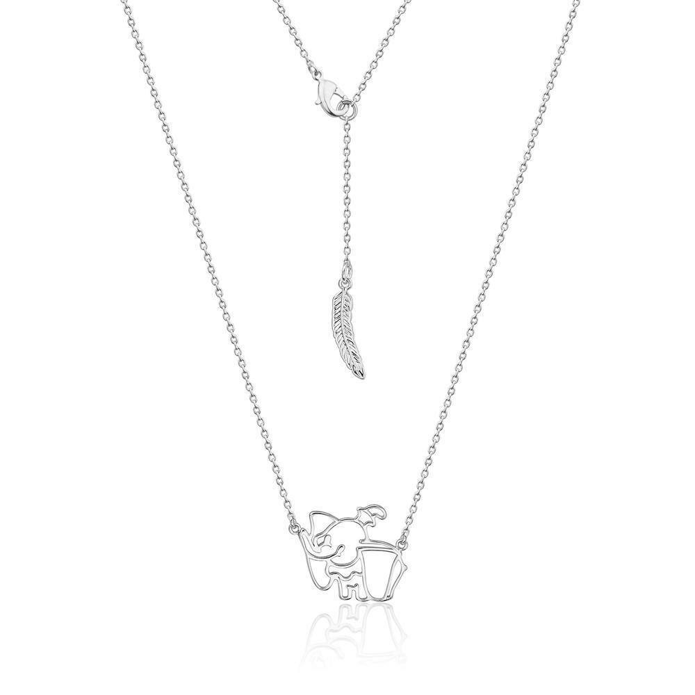 Couture Kingdom - Disney - Dumbo Outline Necklace White Gold