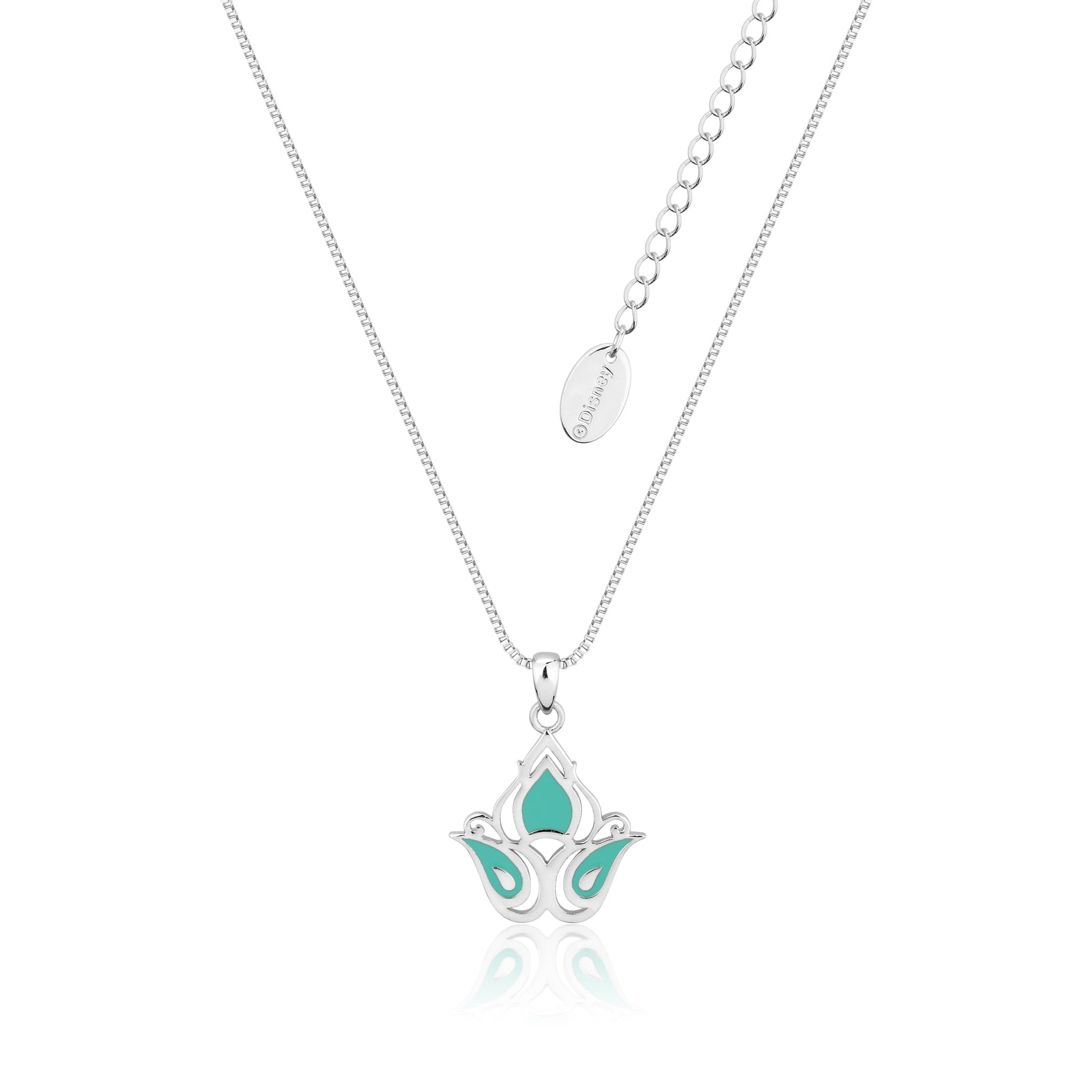 Disney Couture Kingdom - Aladdin - Princess Jasmine Enamel Necklace White Gold