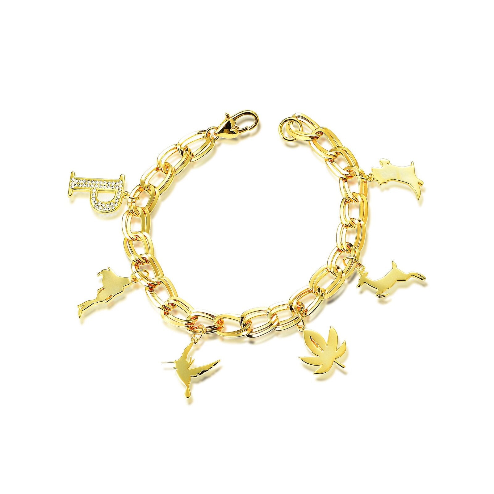 Disney Couture Kingdom - Pocahontas Charm Bracelet Yellow Gold