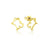 Couture Kingdom - Disney - Winnie the Pooh Outline Stud Earrings Yellow Gold