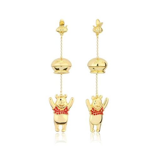 Couture Kingdom - Disney - Winnie the Pooh Honey Pot Drop Earrings Yellow Gold