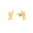 Couture Kingdom - Disney - Fantasia Sorcerer Mickey Stud Earrings Yellow Gold