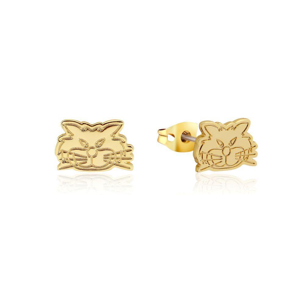 Couture Kingdom - Disney - Cinderella Lucifer Stud Earrings Yellow Gold