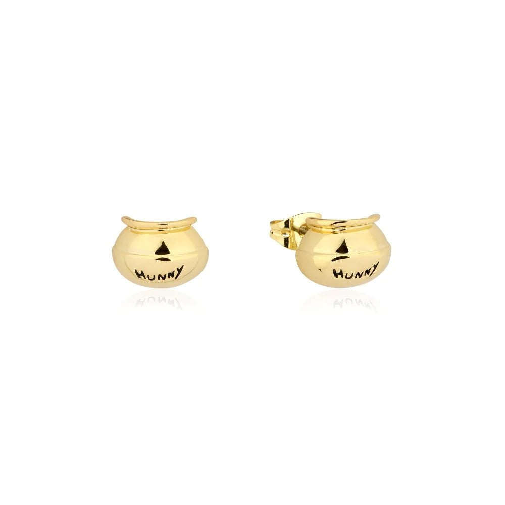 Couture Kingdom - Disney - Winnie The Pooh Hunny Pot Stud Earrings Yellow Gold