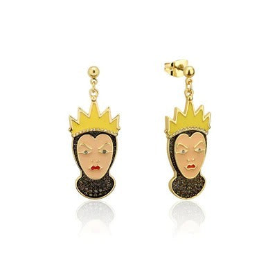 Disney Couture Kingdom - Snow White and the Seven Dwarfs - Evil Queen Crystal Drop Earrings Gold