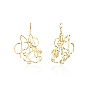 Disney Couture Kingdom - Minnie Mouse - Wire Style Drop Earrings Gold