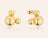 Couture Kingdom - Disney D100 - Mickey Mouse Statement Stud Earrings Yellow Gold