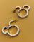 Couture Kingdom - Disney D100 - Mickey Mouse Crystal Hoop Earrings Yellow Gold