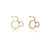 Couture Kingdom - Disney D100 - Mickey Mouse Crystal Hoop Earrings Yellow Gold