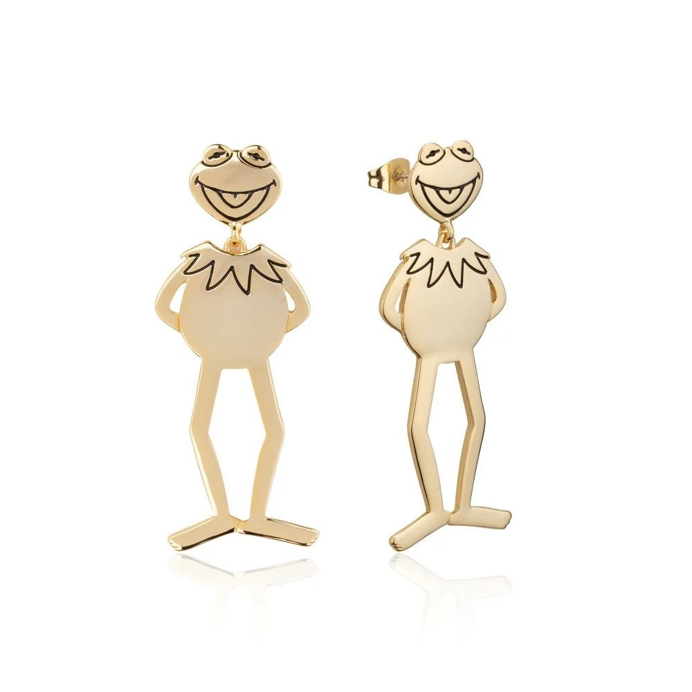 Couture Kingdom - The Muppets - Kermit The Frog Drop Earrings Gold