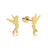 Couture Kingdom - Disney - Tinker Bell Silhouette Stud Earrings Yellow Gold