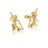 Disney Couture Kingdom - Mulan - Stud Earrings Yellow Gold