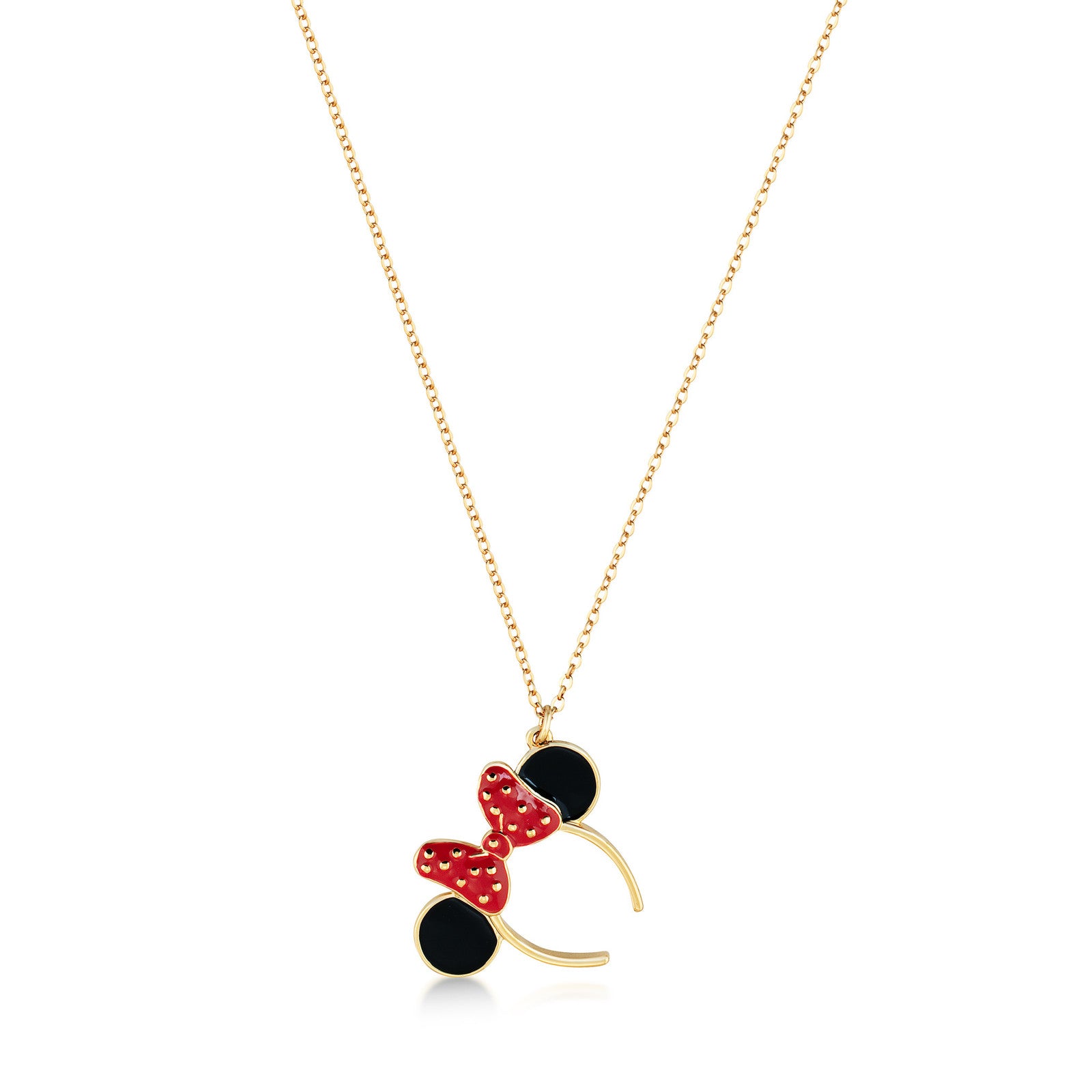 Couture Kingdom - Disney - Minnie Mouse Ears Necklace Yellow Gold