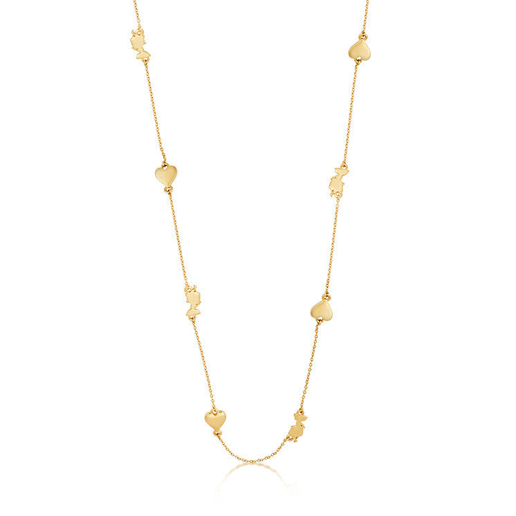 Couture Kingdom - Disney - Alice In Wonderland Heart Necklace Yellow Gold