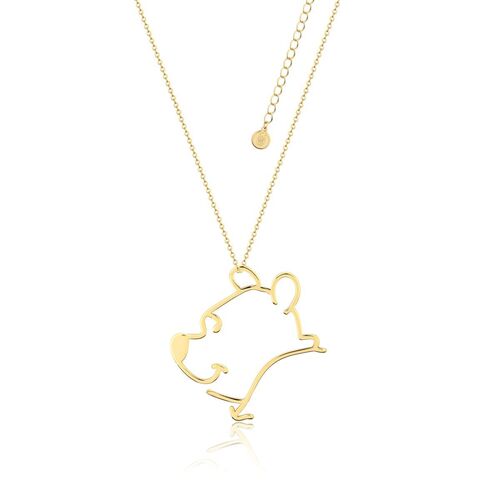 Couture Kingdom - Disney - Winnie the Pooh Outline Necklace Yellow Gold