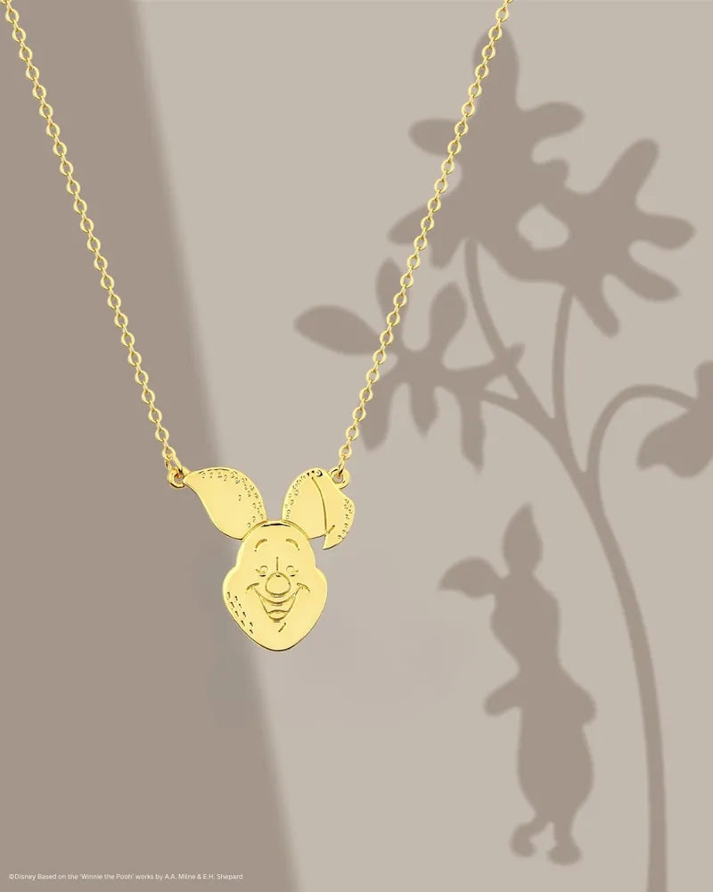 Couture Kingdom - Disney - Winnie the Pooh Piglet Necklace Yellow Gold