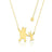 Disney Couture Kingdom - Winnie the Pooh - Pooh & Piglet Necklace Yellow Gold