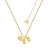 Couture Kingdom - Disney - Cinderella Jaq, Gus, & Lucifer Trio Charm Necklace Yellow Gold