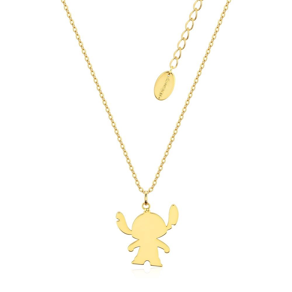 Couture Kingdom - Disney - Lilo & Stitch Silhouette Necklace Yellow Gold
