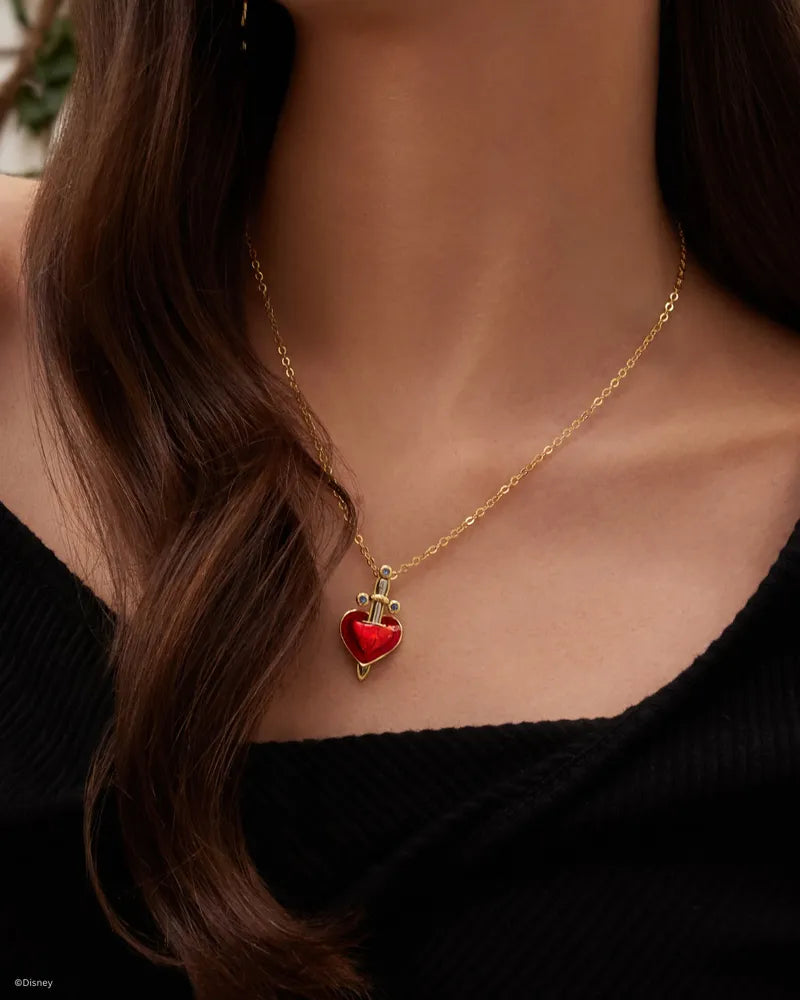 Disney Couture Kingdom - Snow White And The Seven Dwarfs - Heart Dagger Necklace Yellow Gold