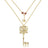 Couture Kingdom - Disney - Sleeping Beauty Aurora Key Necklace Yellow Gold