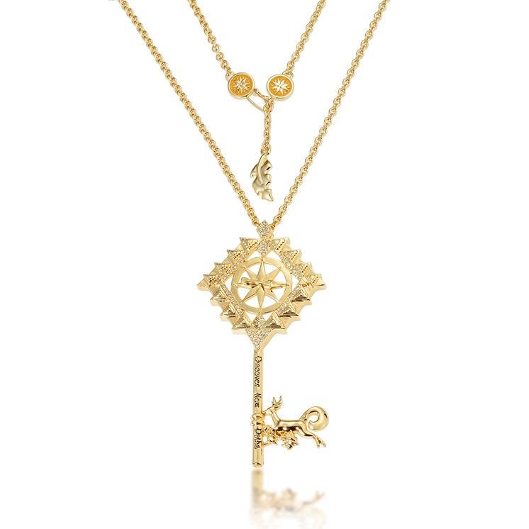 Couture Kingdom - Disney - Pocahontas Key Necklace Yellow Gold