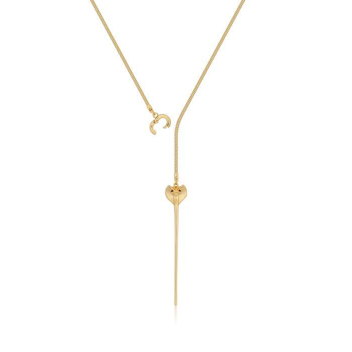 Disney Couture Kingdom - Aladdin - Jafar Snake Staff Necklace Yellow Gold