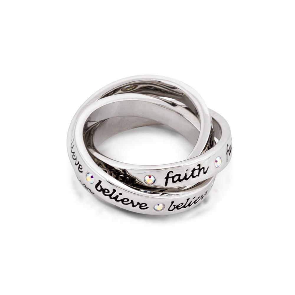 Disney Couture Kingdom - Tinker Bell - Interlocking Ring White Gold Small