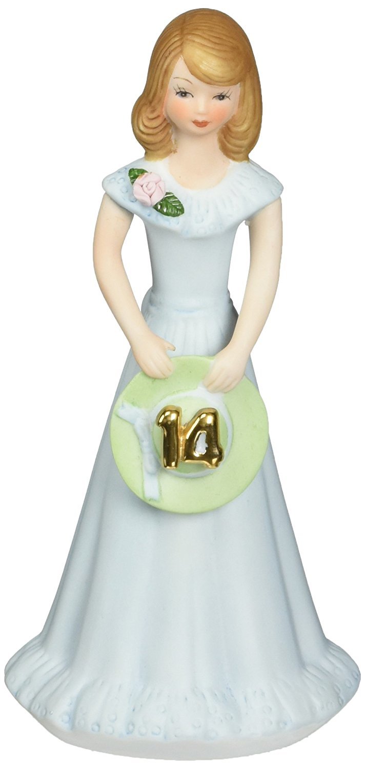 Growing Up Girls - Brunette Age 14 Cake Topper