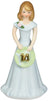 Growing Up Girls - Brunette Age 14 Cake Topper