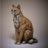Edge Sculpture - Ginger Cat Figure